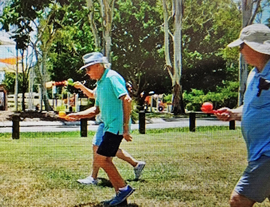 The games began with Egg and Spoon races followed by Thong Throwing.